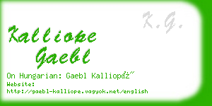 kalliope gaebl business card